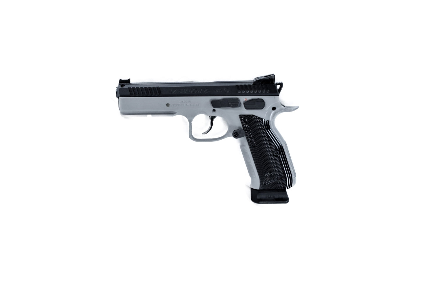 CZ-Pistole, seitliche Ansicht.