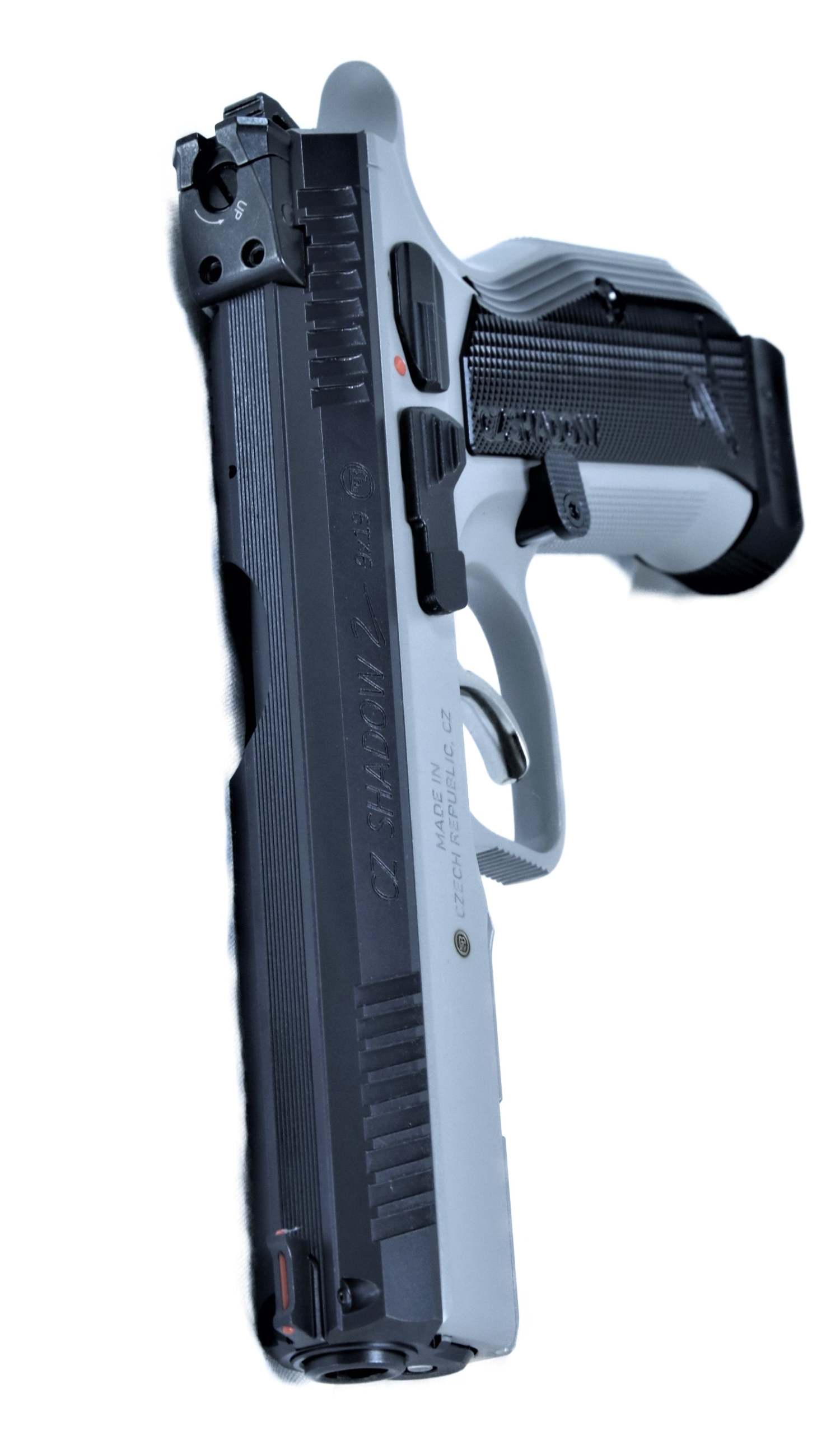 CZ-Pistole, seitliche Ansicht.