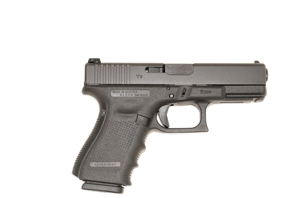 GLOCK Pistole, seitliche Ansicht.