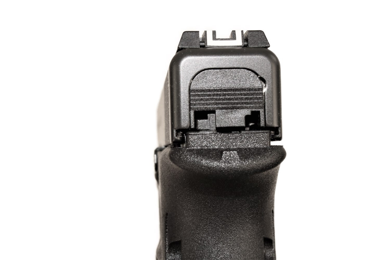 GLOCK Pistole, seitliche Ansicht.