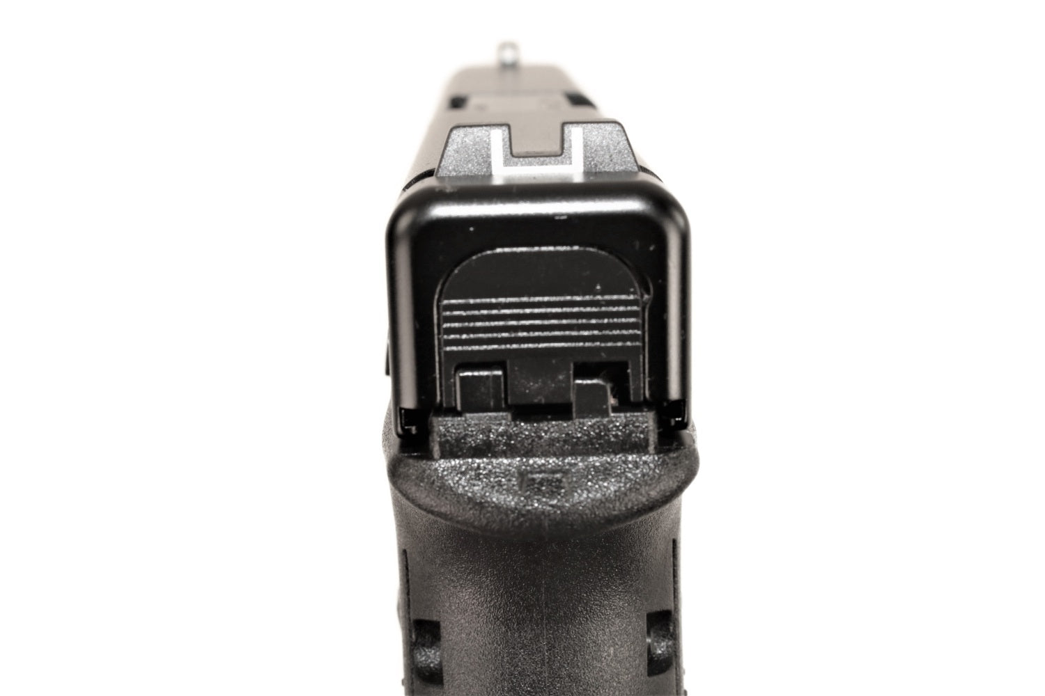 GLOCK Pistole, seitliche Ansicht.