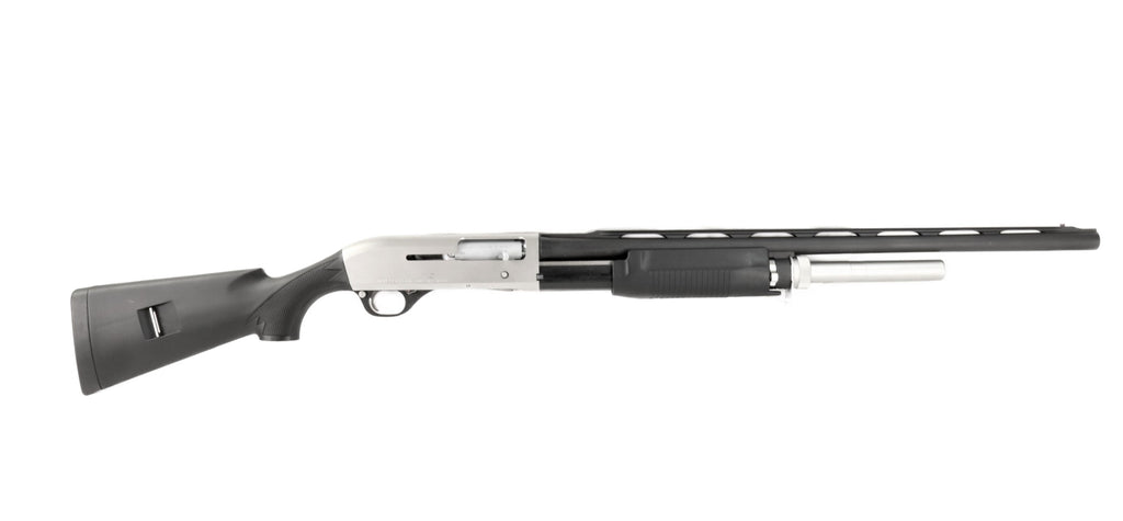 Benelli Schrotflinte, schwarzer Schaft.