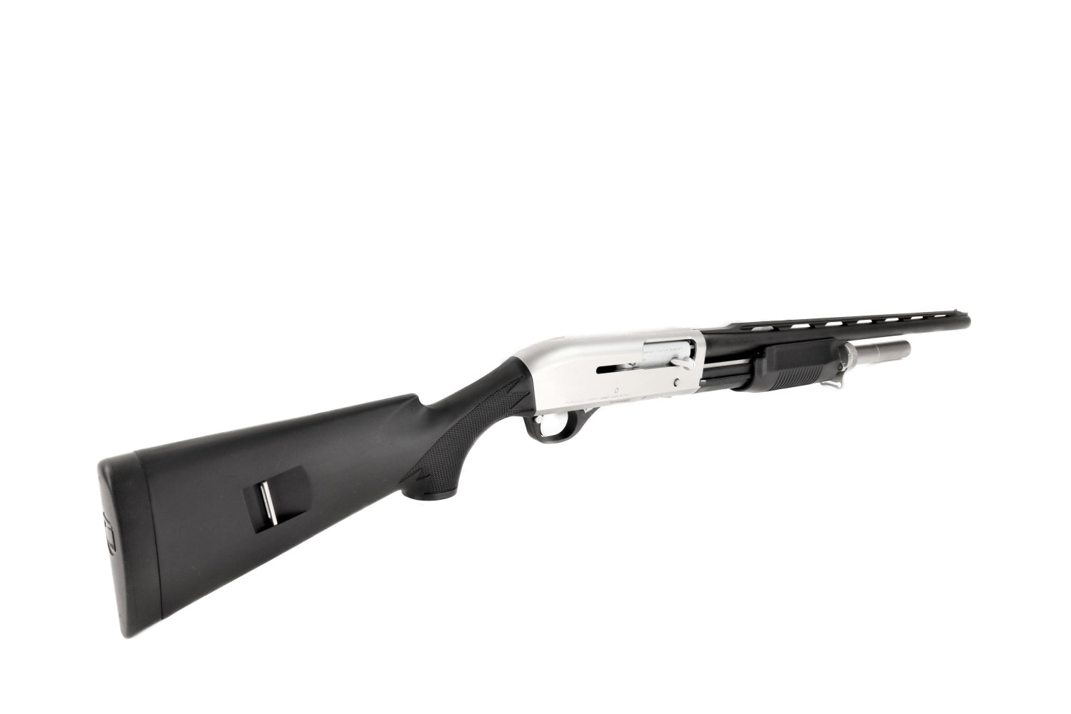 Benelli Schrotflinte, schwarzer Schaft.