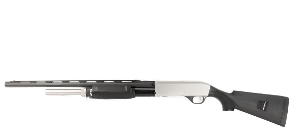 Benelli Schrotflinte, schwarzer Schaft.