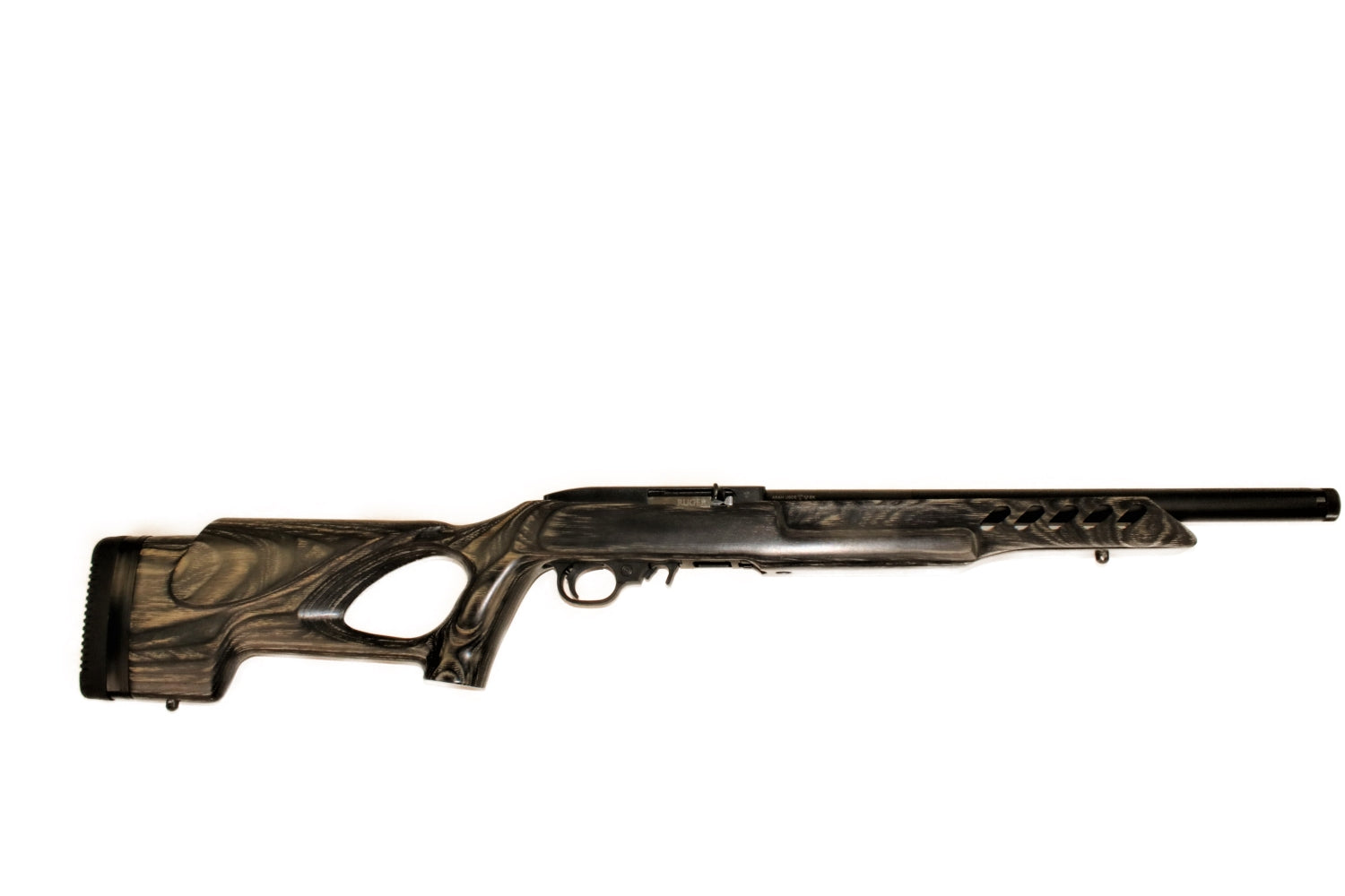 RUGER Gewehr mit Holzschaft.