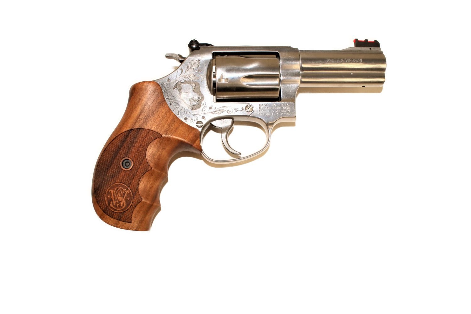 Smith & Wesson Revolver, Holzgriff.