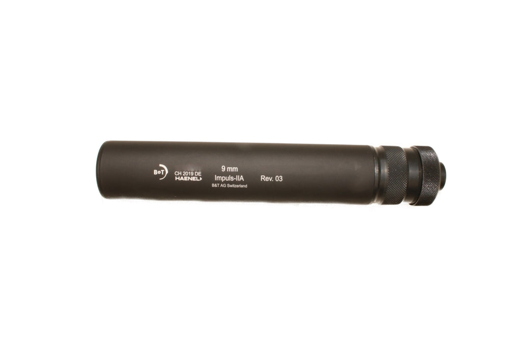 B&T Schalldämpfer für Schusswaffen.