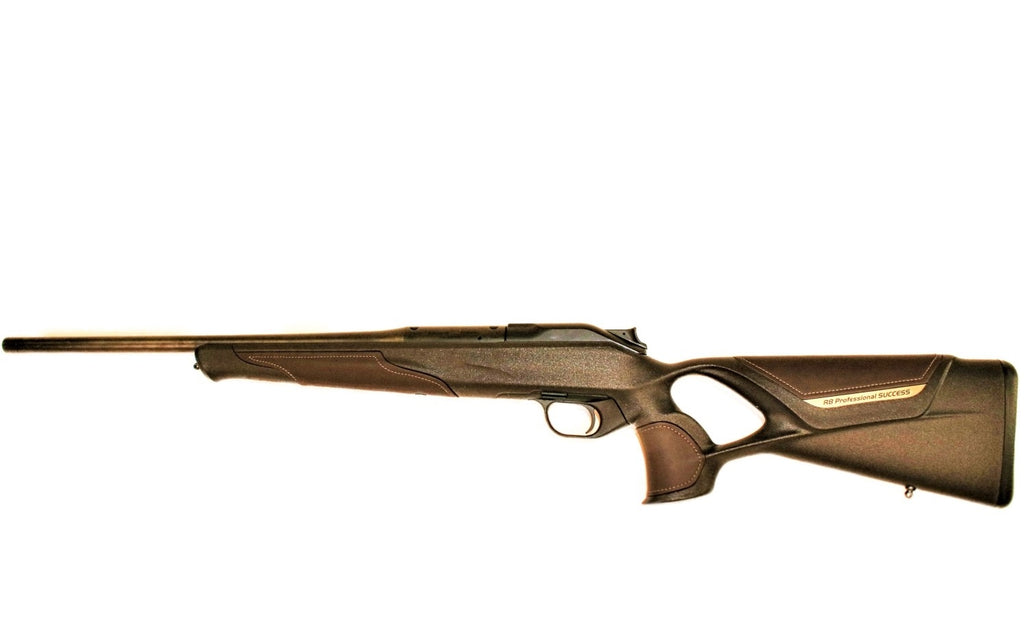 Blaser Jagdgewehr, braun, seitlich.