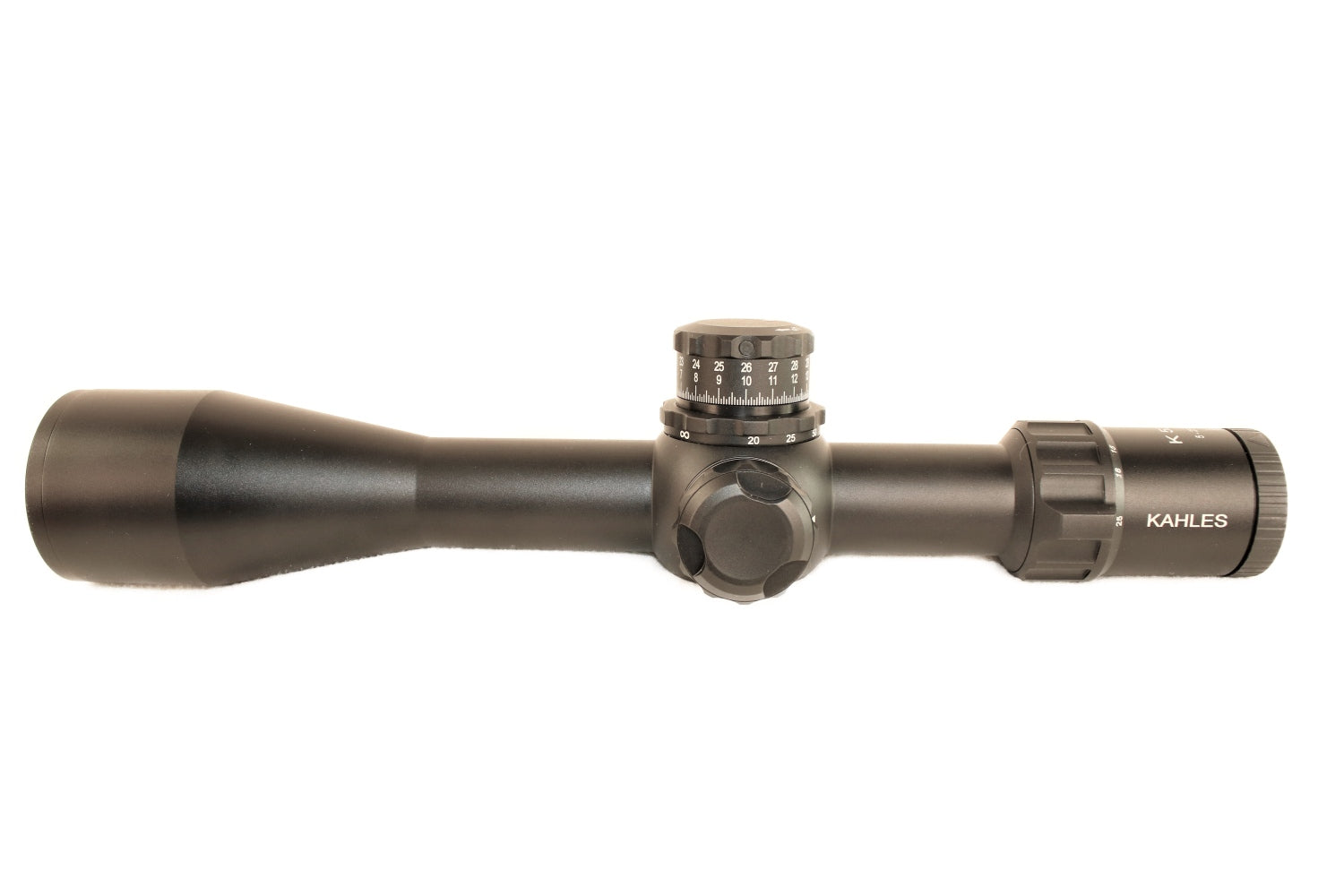 Zielfernrohr von KAHLES seitlich.