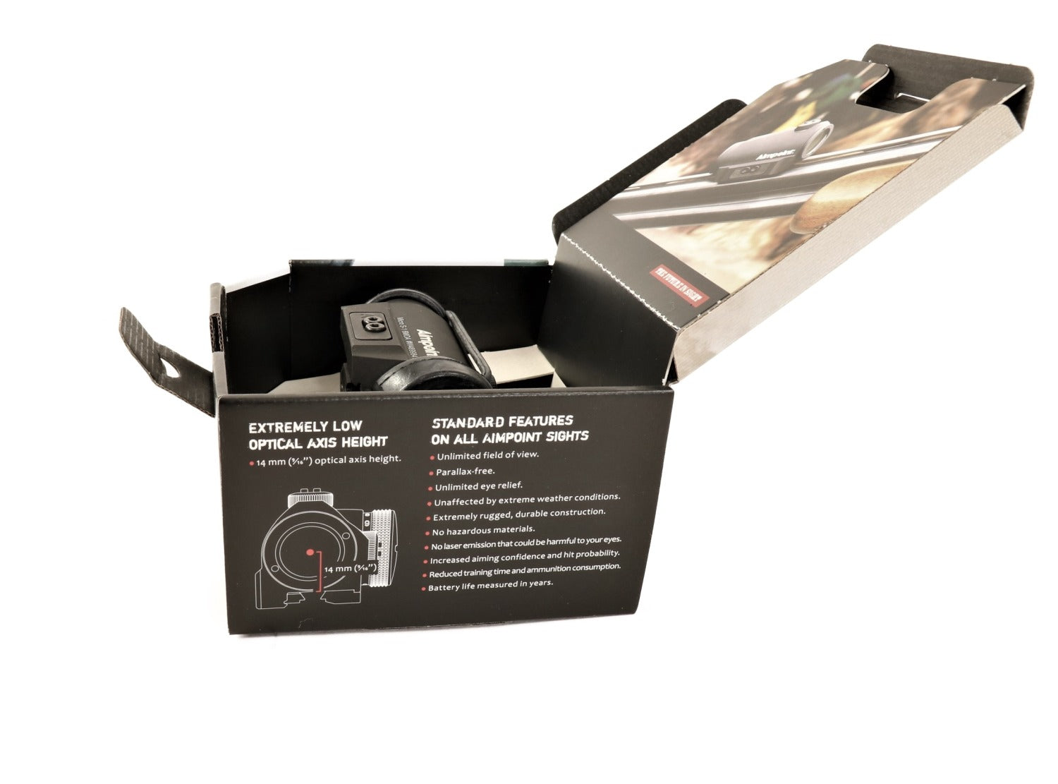 Aimpoint Visier in geöffneter Verpackung.