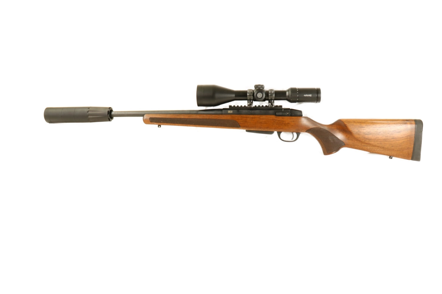 Brenner Gewehr mit Zielfernrohr.