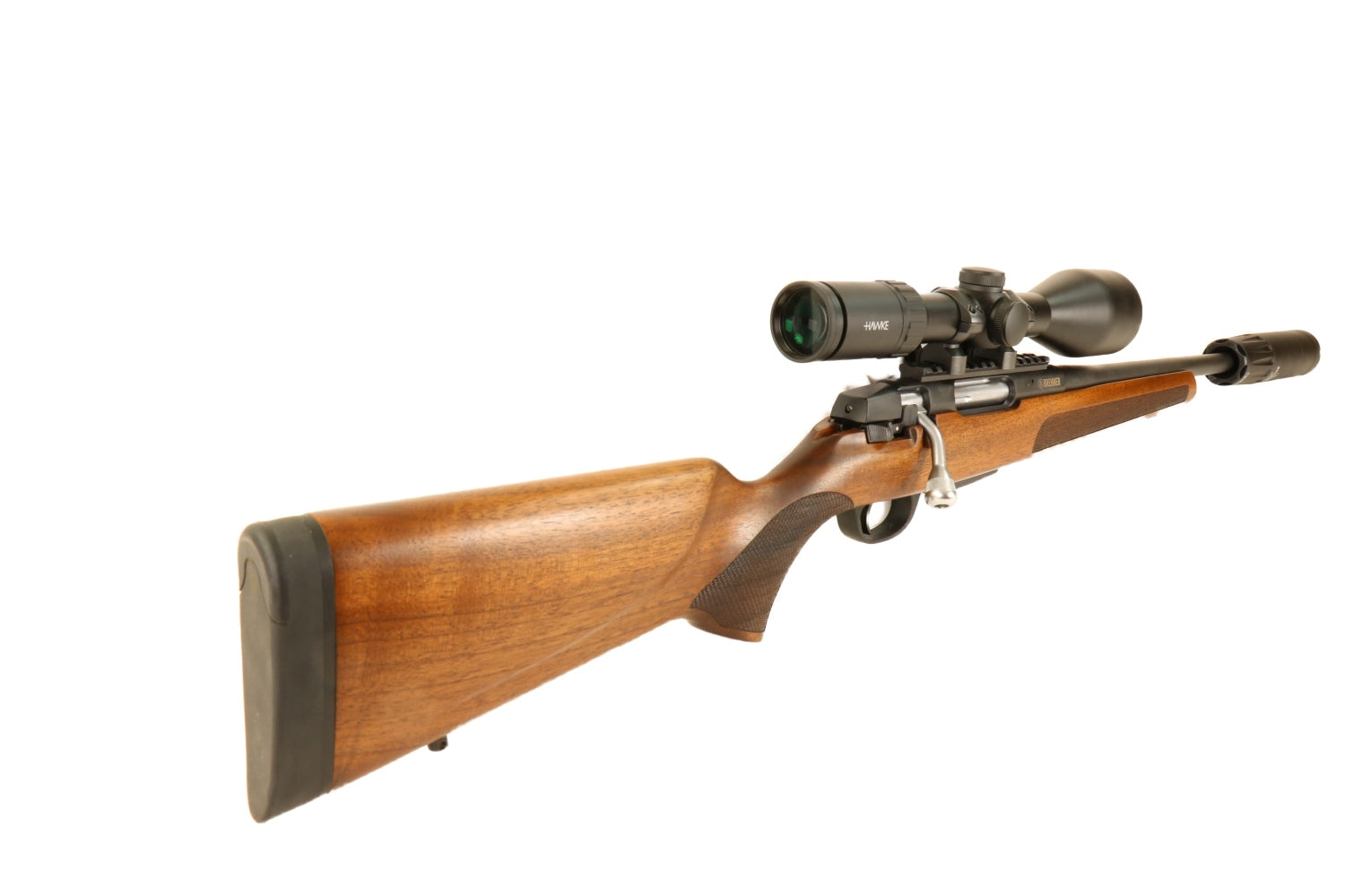 Brenner Gewehr mit Zielfernrohr.