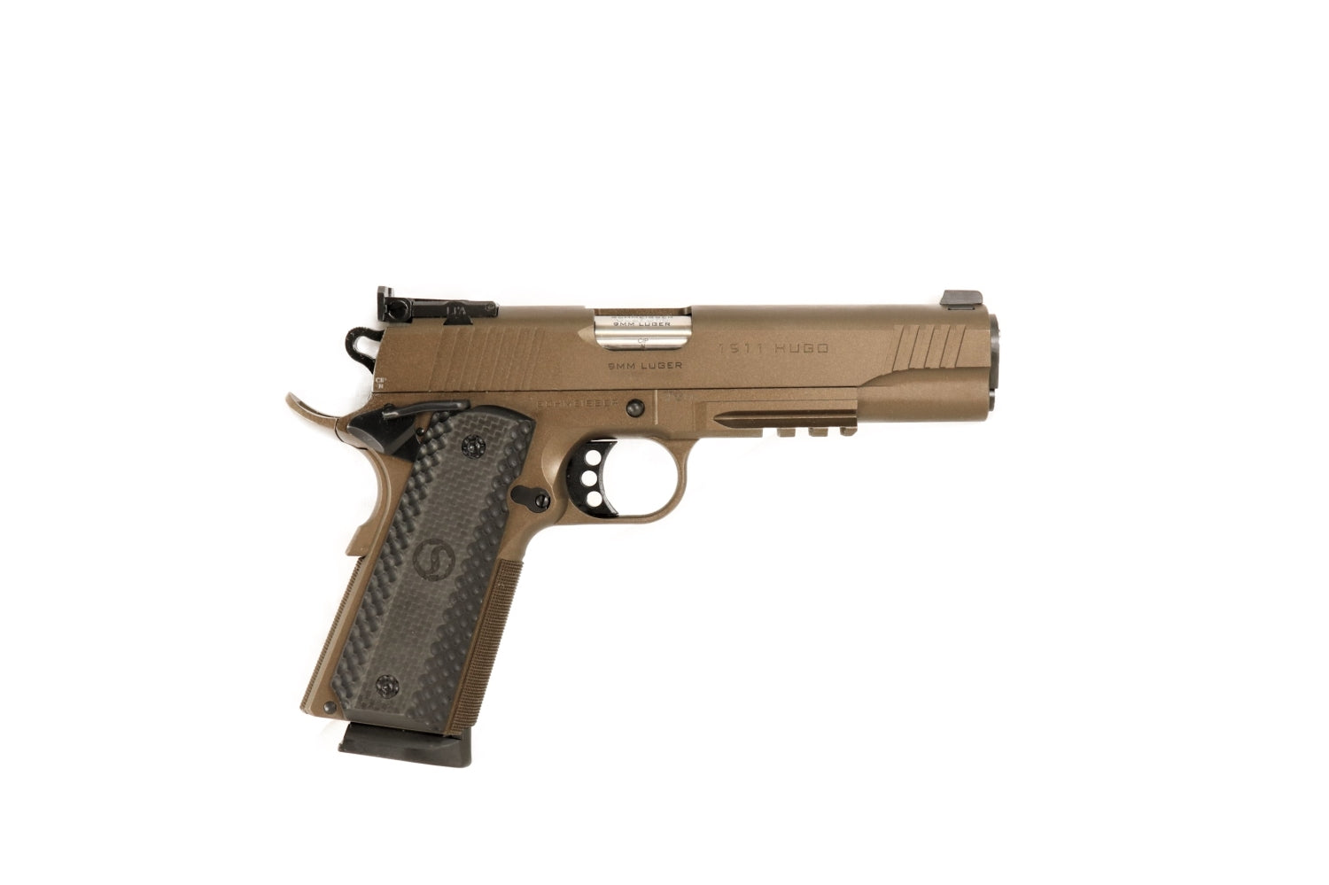 Schmeisser Pistole, seitliche Ansicht.