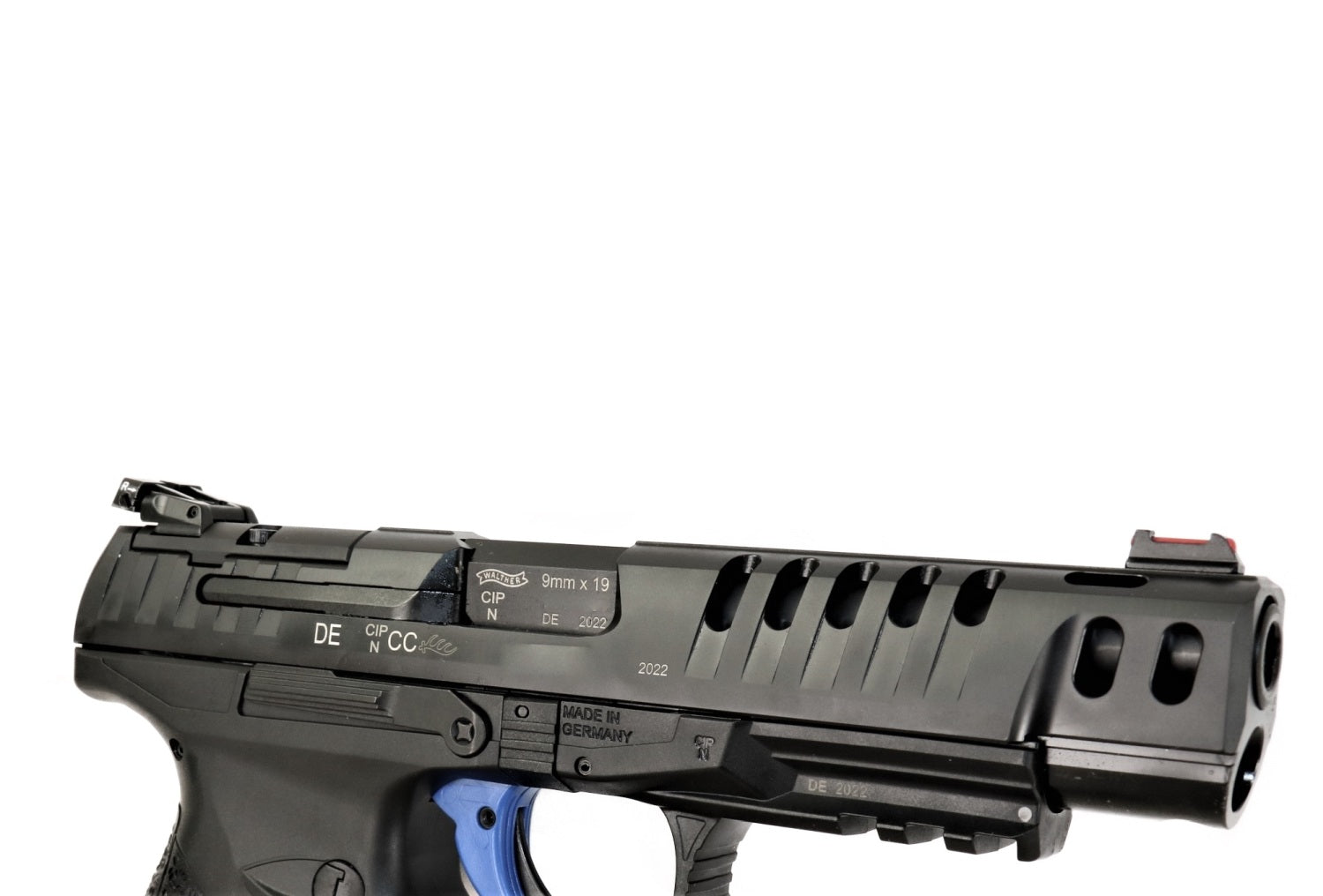 Walther Pistole, seitliche Ansicht.