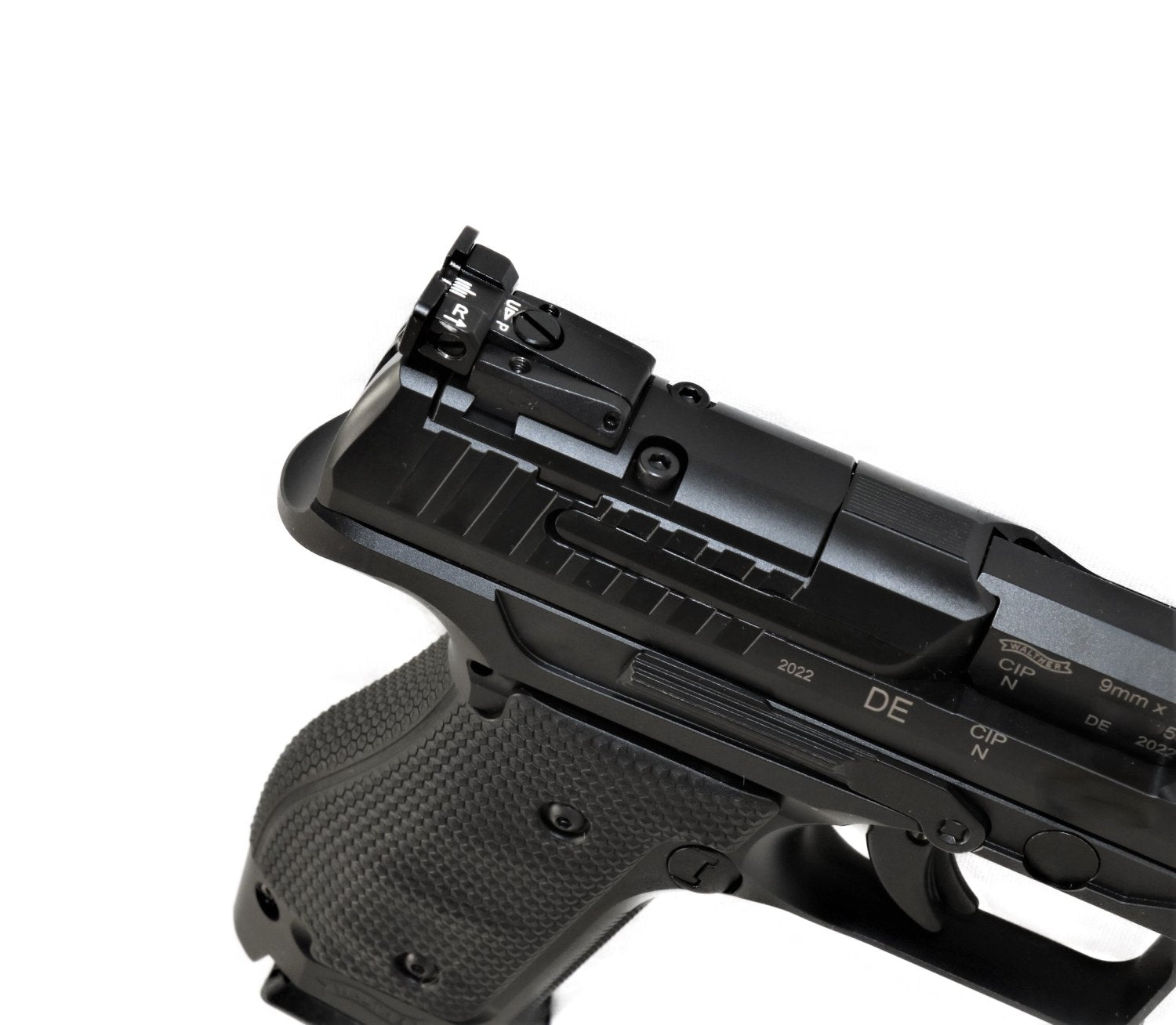 Walther Pistole, seitliche Ansicht.