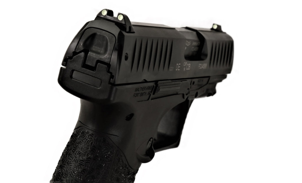 Walther PPQ Pistole, Seitenansicht.