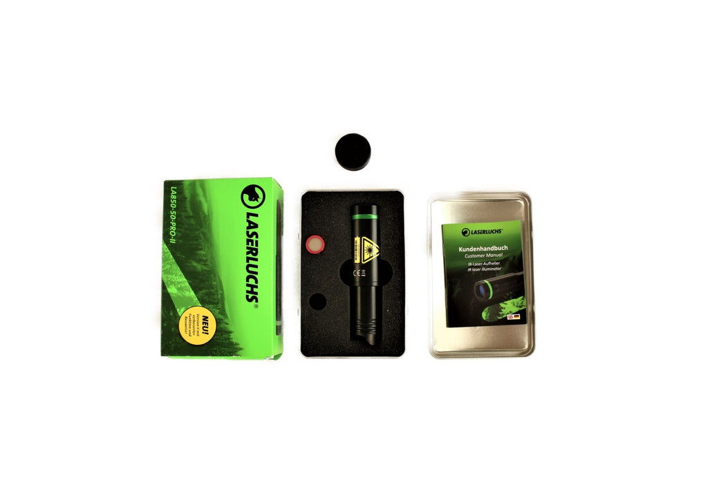 Laserluchs Gerät und Verpackung.