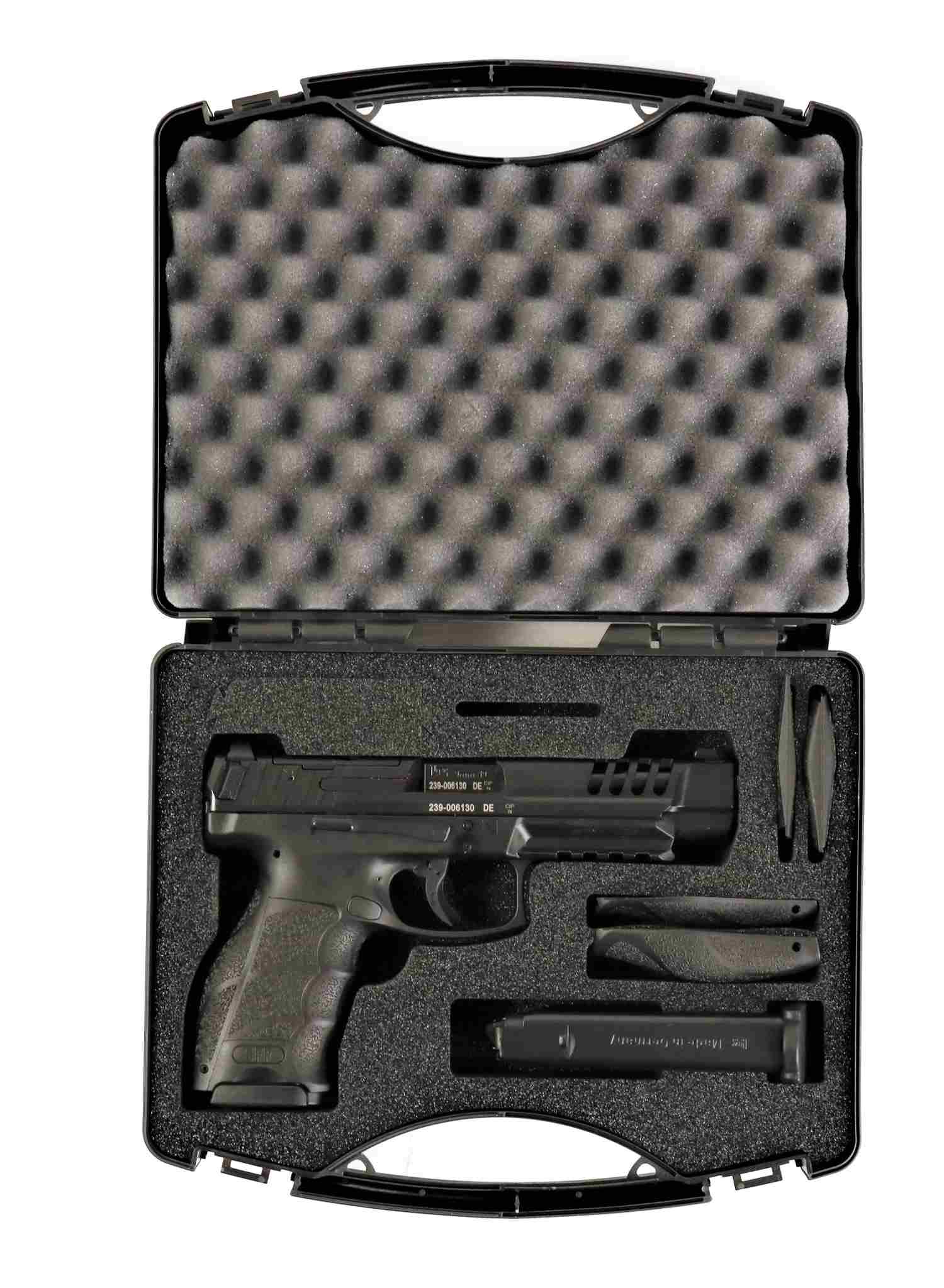 Heckler & Koch Pistole, schwarz.