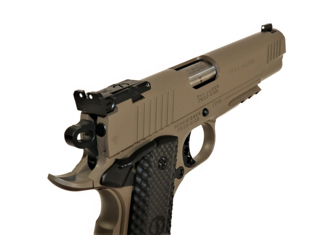 Schmeisser Pistole, seitliche Ansicht.