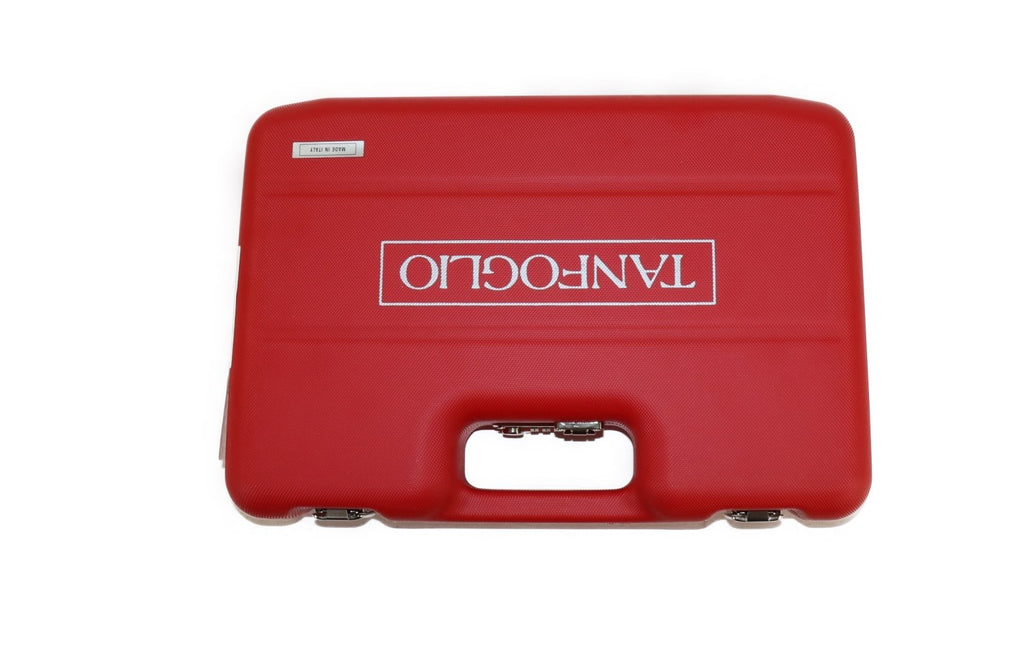 Tanfoglio Pistole, silber, seitliche Ansicht.