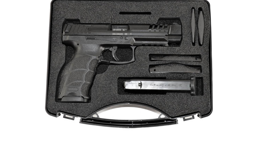 Heckler & Koch Pistole, schwarz.