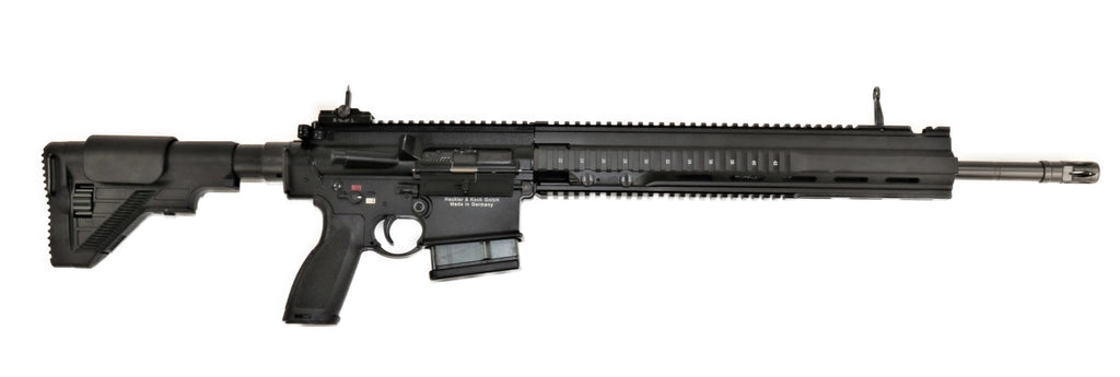 Heckler & Koch Gewehr, schwarz.