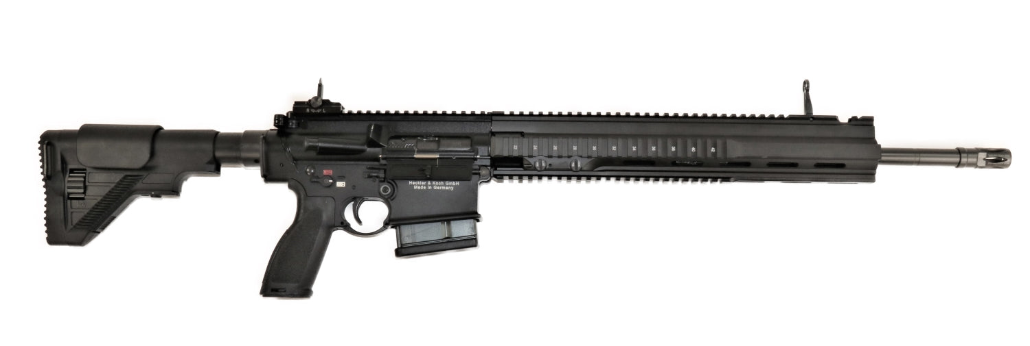 Heckler & Koch Gewehr, schwarz.