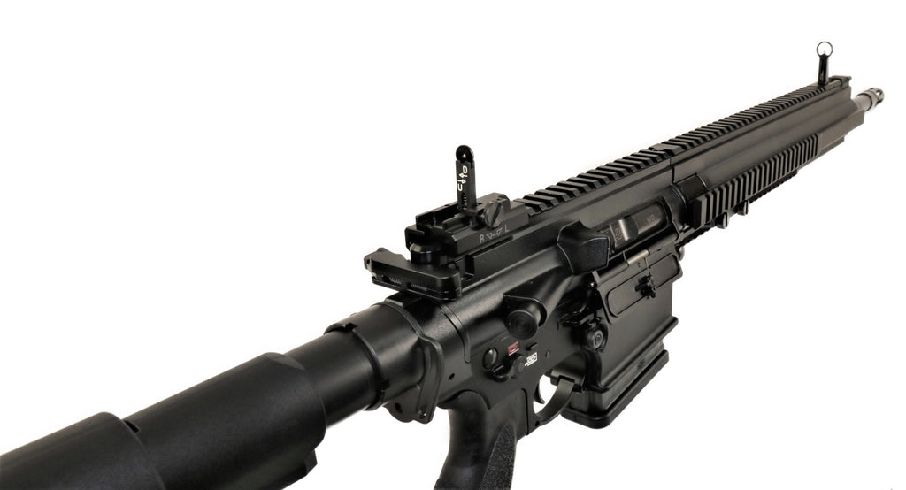 Heckler & Koch Gewehr, schwarz.