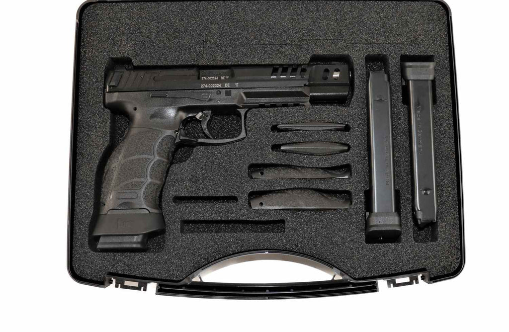 Heckler & Koch Pistole, schwarz.