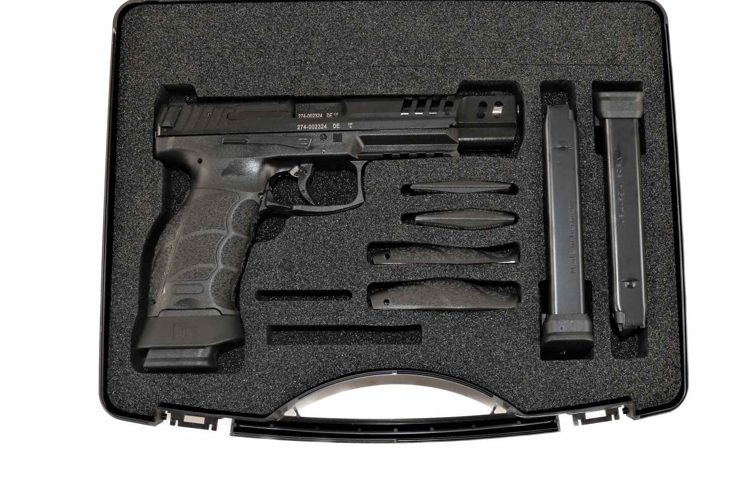 Heckler & Koch Pistole, schwarz.