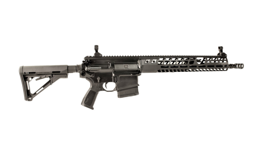 SIG SAUER Gewehr, schwarz, seitlich.