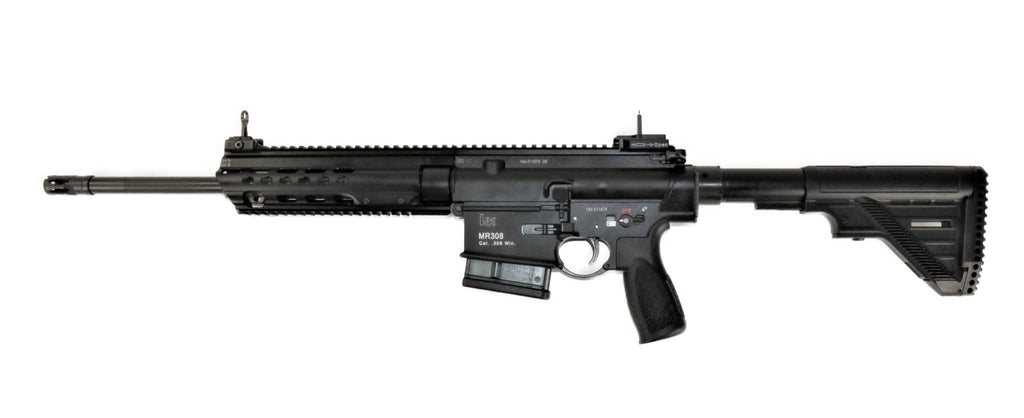 Heckler & Koch Gewehr seitlich.