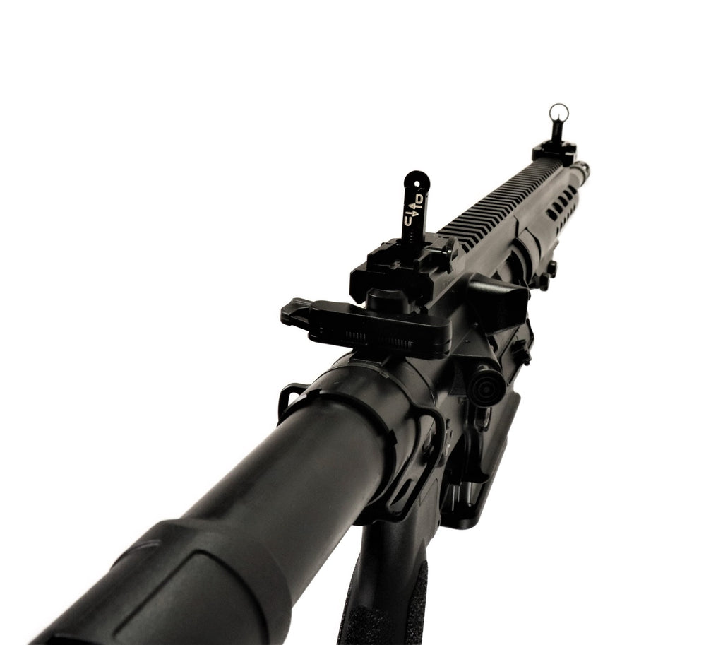 Heckler & Koch Gewehr seitlich.