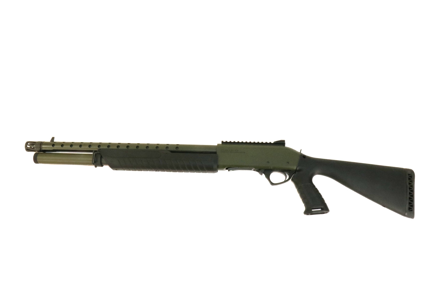 FABARM Schrotflinte, grüner Vorderschaft.