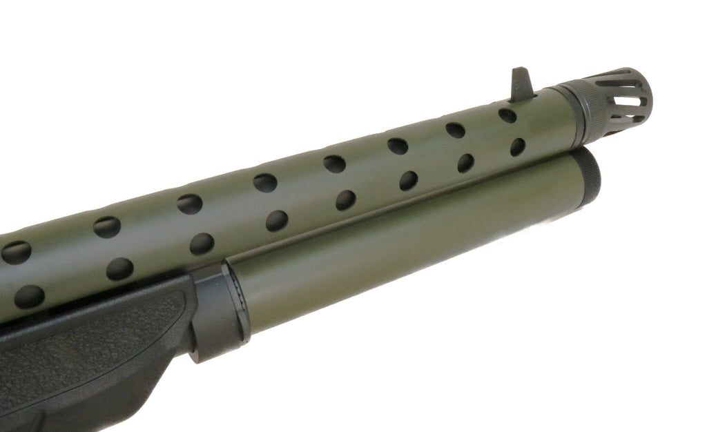 FABARM Schrotflinte, grüner Vorderschaft.