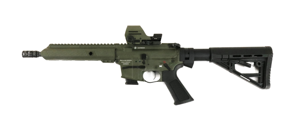 Schmeisser Gewehr mit Zielfernrohr.