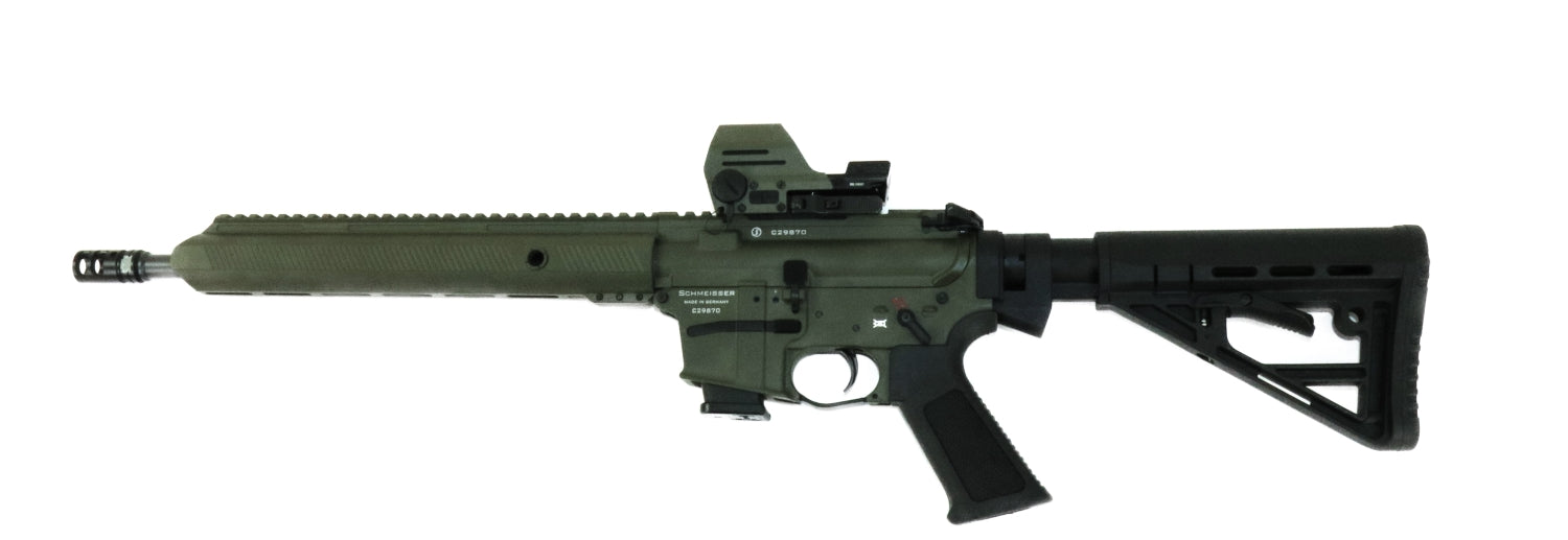 Schmeisser Gewehr mit Zielfernrohr.