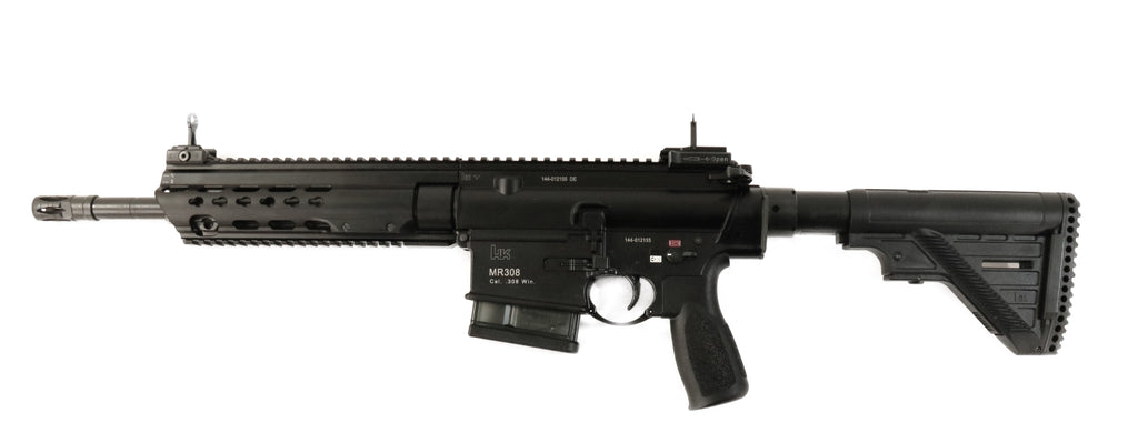 Heckler & Koch Gewehr seitlich.