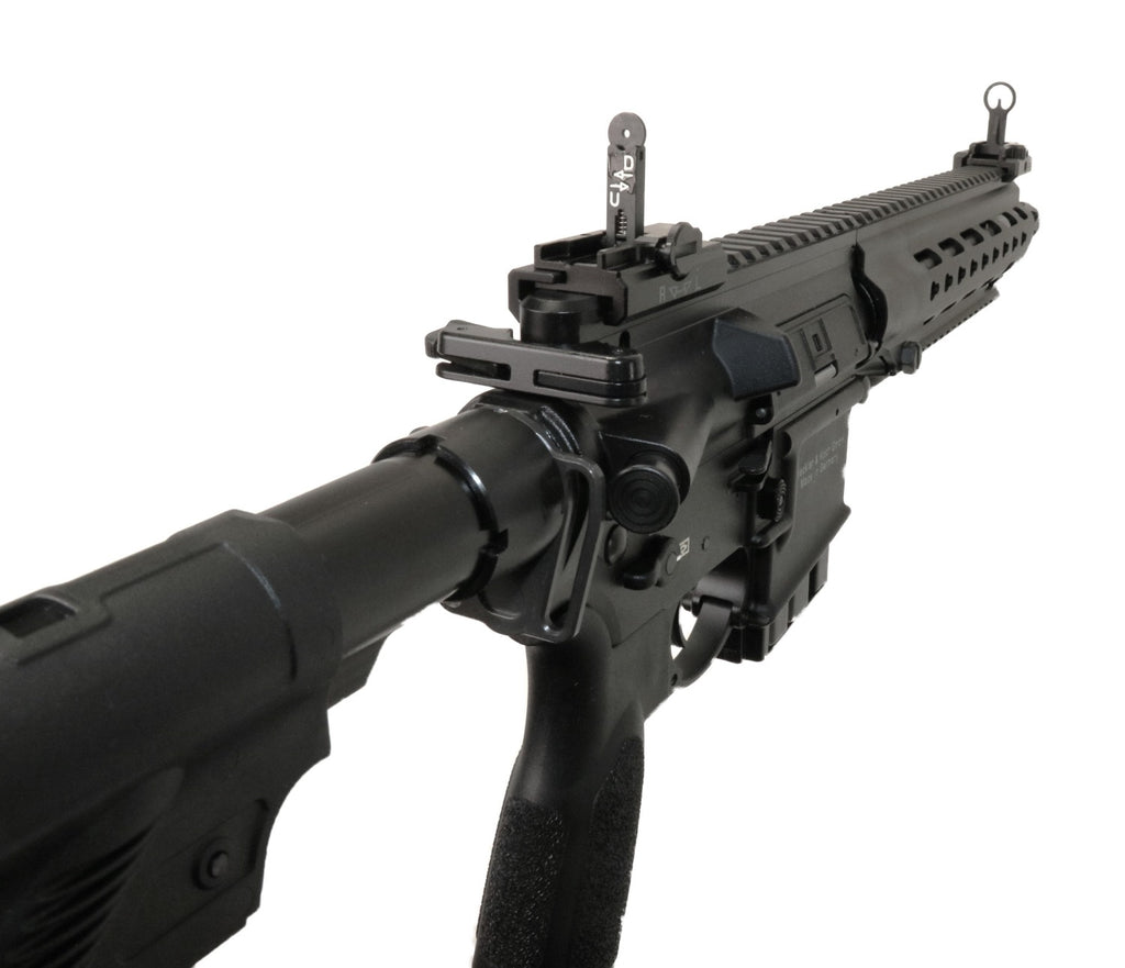 Heckler & Koch Gewehr seitlich.