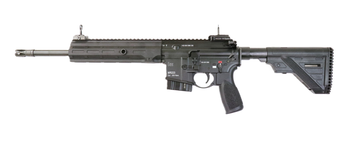 Heckler & Koch Gewehr, schwarz.