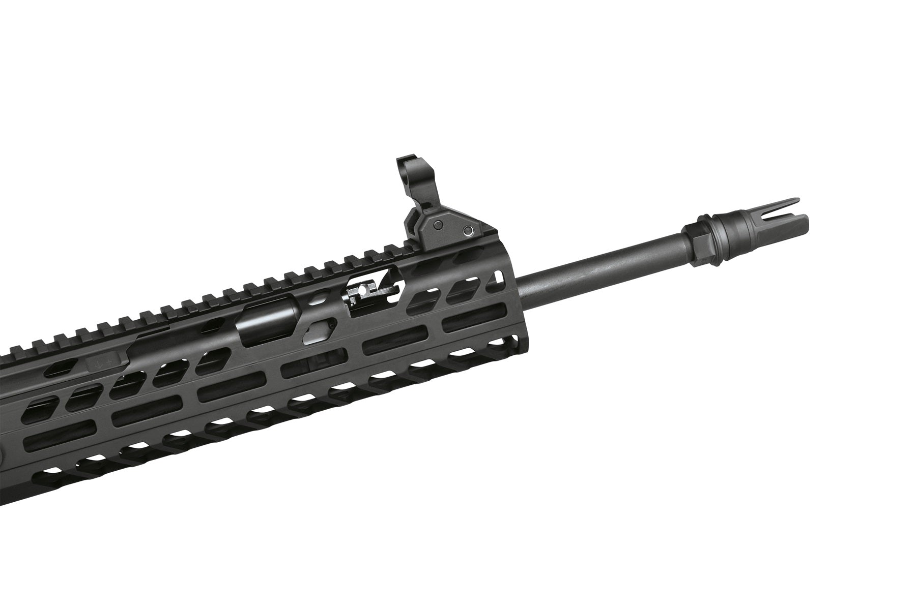 SIG SAUER Gewehr, schwarz, seitlich.