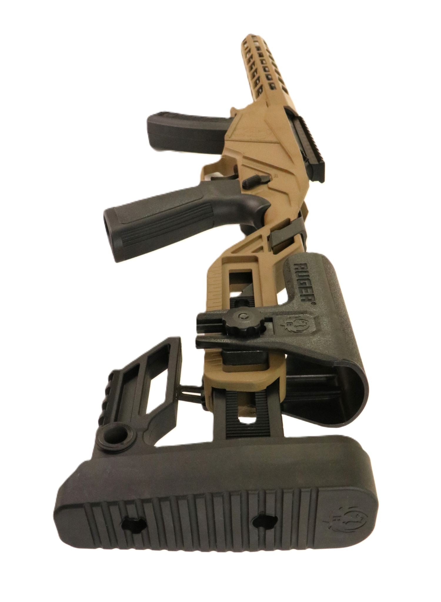 RUGER Gewehr, Nahaufnahme, braun, schwarz.