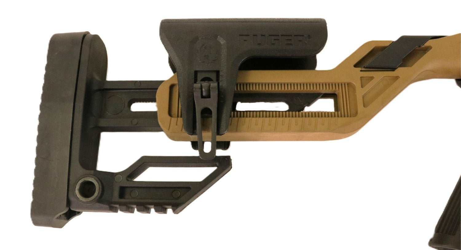 RUGER Gewehr, Nahaufnahme, braun, schwarz.