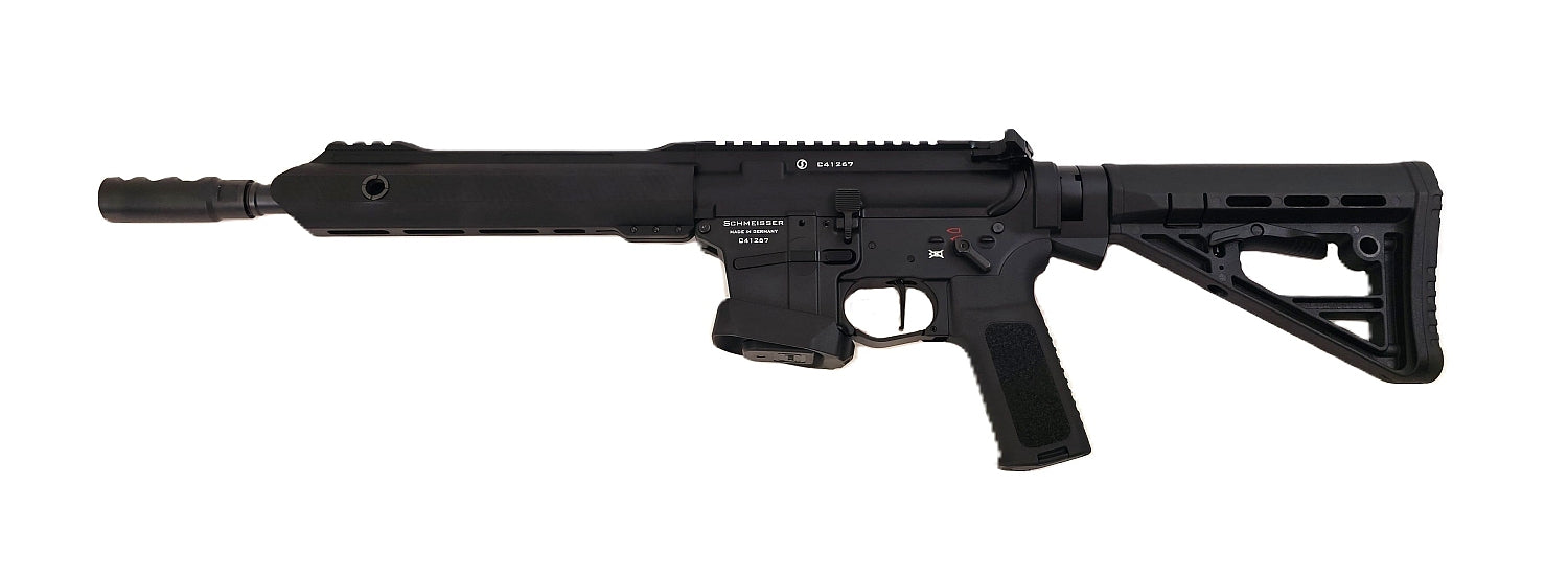 Schmeisser Gewehr, schwarzes modernes Design.