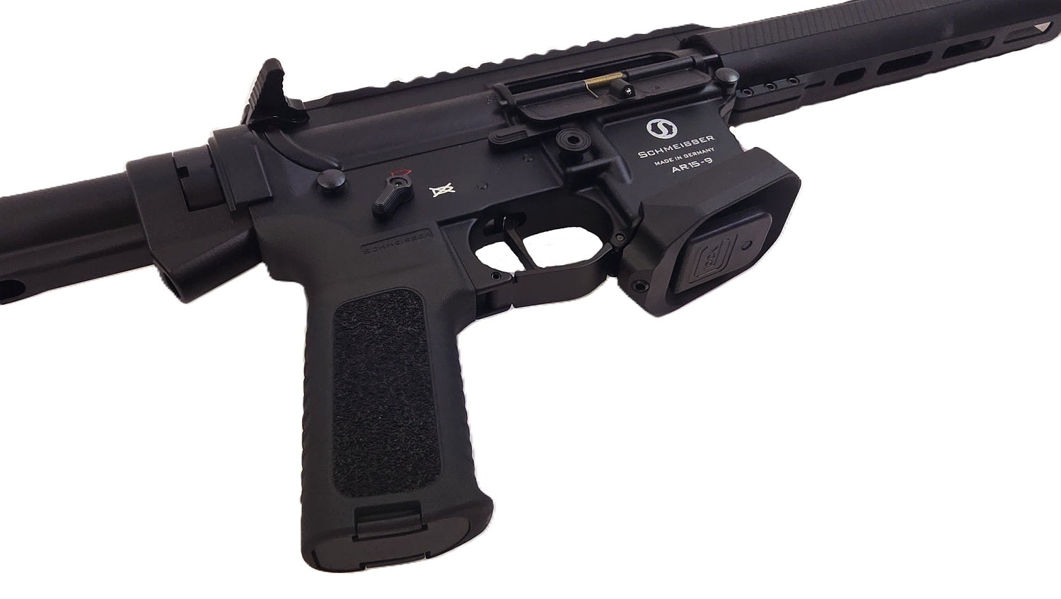 Schmeisser Gewehr, schwarzes modernes Design.