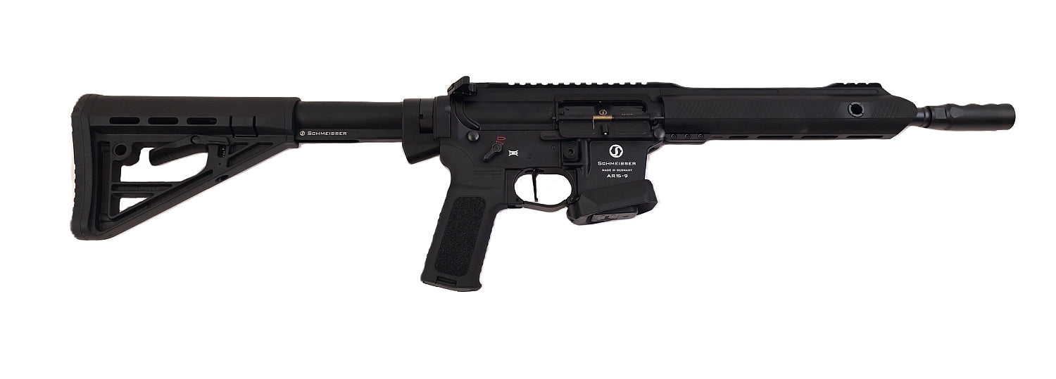 Schmeisser Gewehr, schwarzes modernes Design.