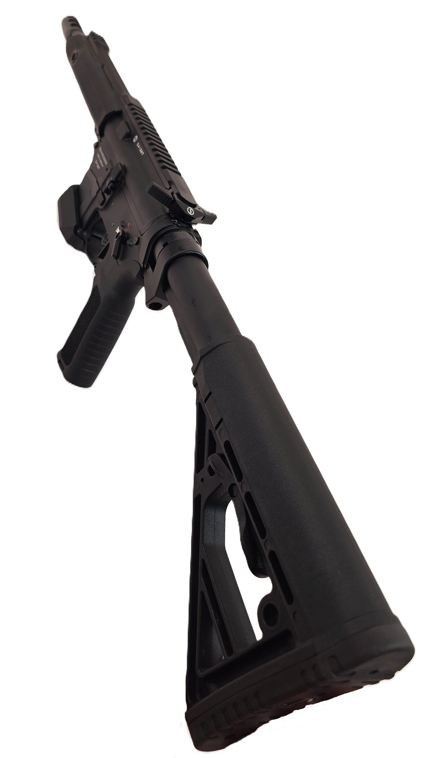 Schmeisser Gewehr, schwarzes modernes Design.