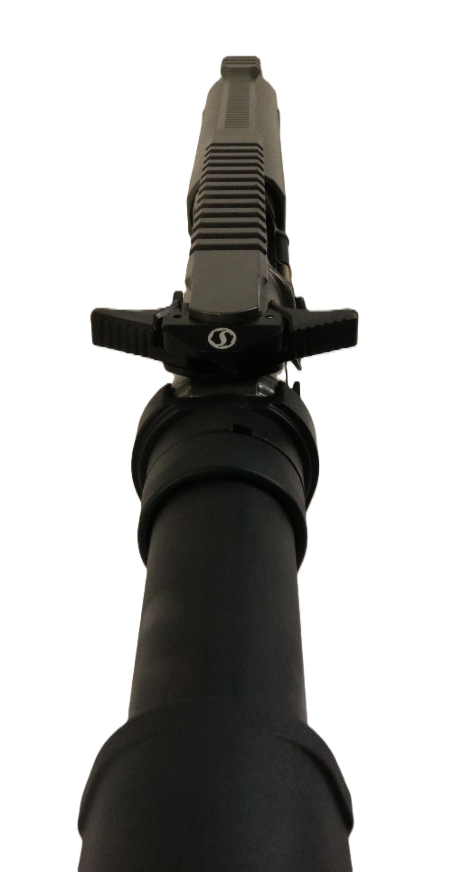 Schmeisser Gewehr, seitliche Ansicht.