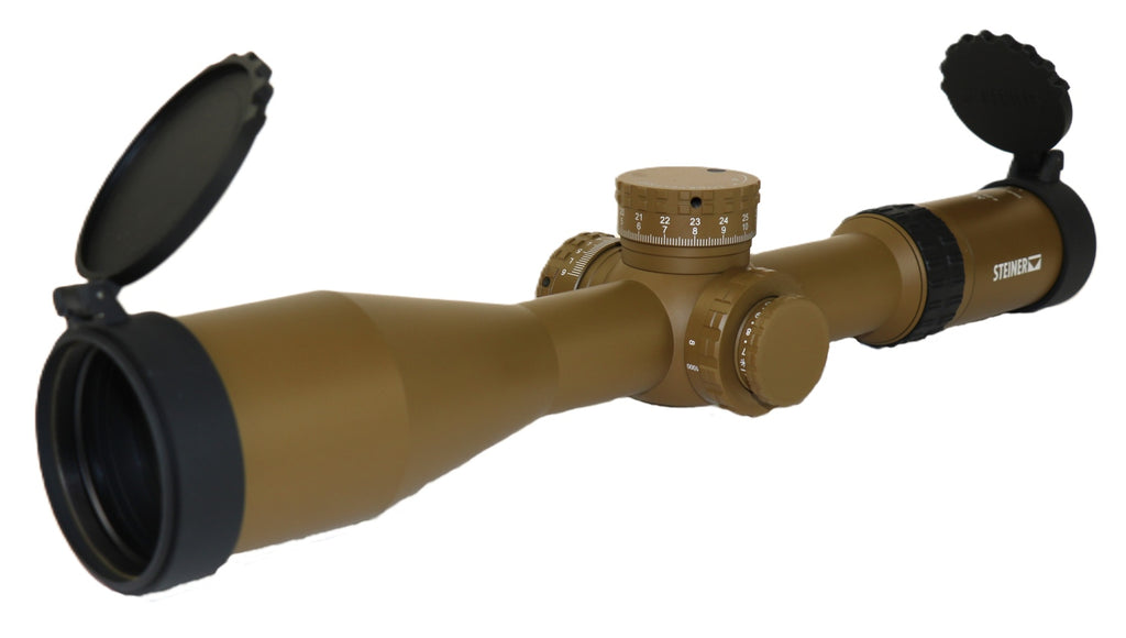 Steiner Zielfernrohr mit Schutzkappen.