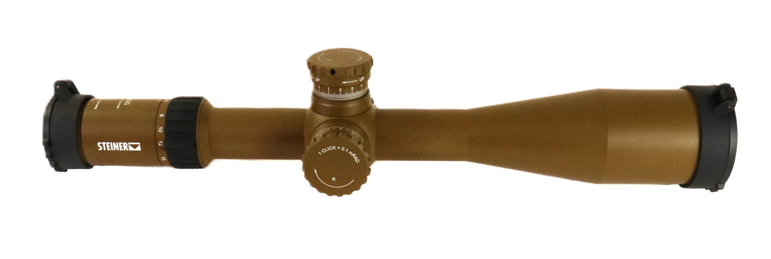 Steiner Zielfernrohr mit Schutzkappen.